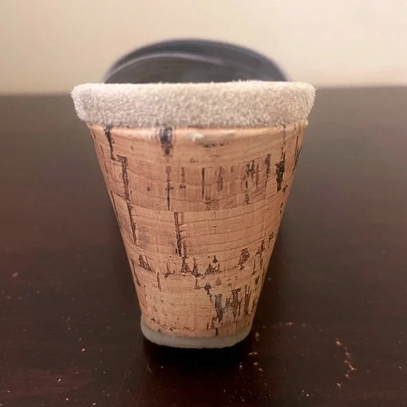 Shimmer by EDL Womens Metallic Pewter Cork Wedge Multi Strap Slide Sandals 7M - Picture 5 of 7